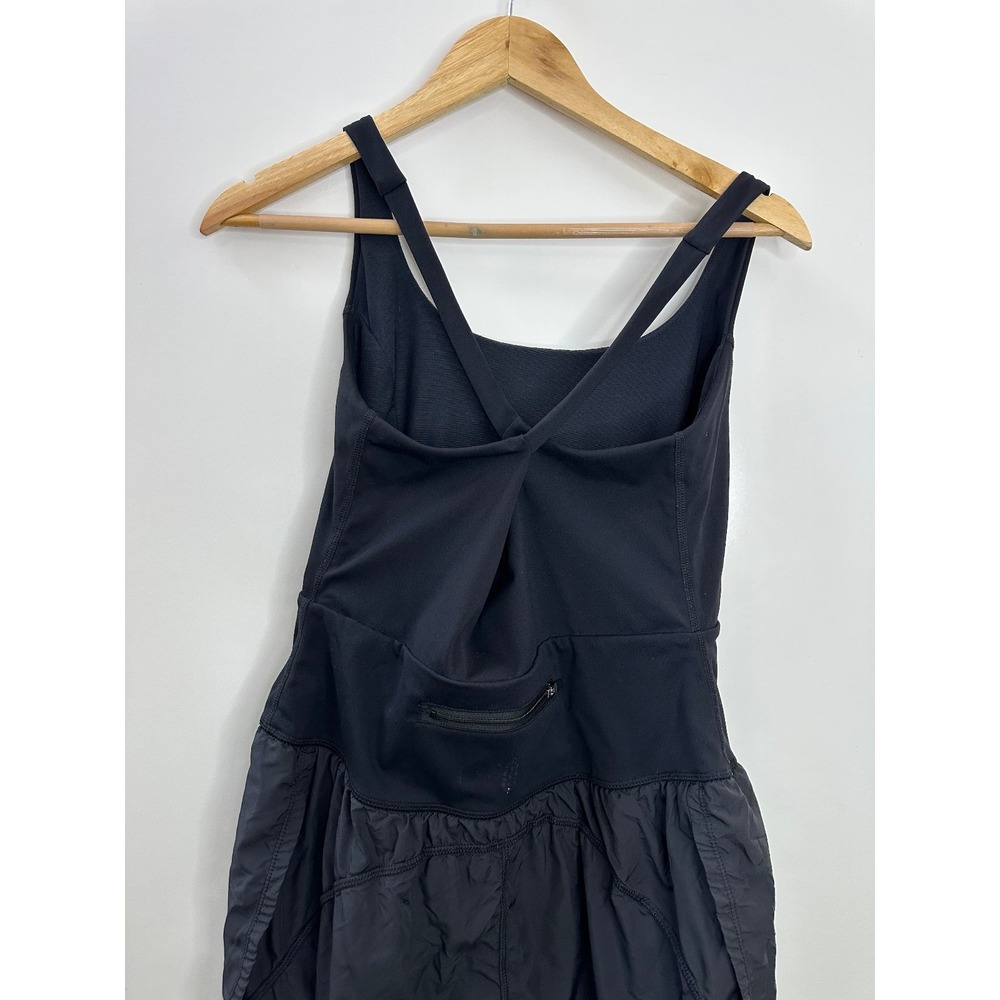 Free People FP Movement Righteous Runsie Black Pull On Romper Strappy Cutout L - Picture 9 of 16